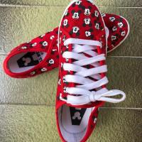 ราคา รองเท้า ผ้าใบ BATA สีแดงลายมิ้กกี้เมาส์ (2062210560)
