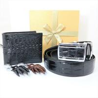 ราคา เข็มขัดหนังจระเข้แท้ ผู้ชาย เข็มขัดหนังแท้ (ส่วนท้องไผ่สวยๆ) กับ กระเป๋าหนังจระเข้แท้ (ส่วนหางตัวเล็ก) รับประกันสินค้า (2246342422)