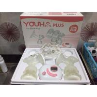 ราคา เครื่องปั๊มนมยูฮาพลัส มือ 2 ปั๊มคู่ไฟฟ้า มีแบตในตัว อุปกรณ์ครบพึ่งหมดประกัน (2050753961)