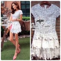 ราคา Beautiful lace mini dress ♡Odee&Cutie Daily Fashion 2015♡ (871649)