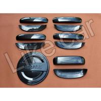 ราคา เบ้ากันรอย ครอบมือจับ ครอบเบ้าท้าย ครอบฝาถังน้ำมัน มิราจ mirage ลายแคฟล่า (2276015669)