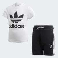 ราคา Adidas เซ็ตเสื้อ + กางเกงขาสั้น ขาวดำ ของใหม่ ป้ายห้อย (9420290449)