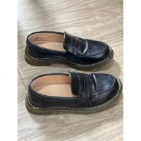 ราคา รองเท้าโลฟเฟอร์หนังสีดำ (18471881129)