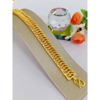 ราคา #สร้อยข้อมือเลสทองหุ้มน้ำหนัก3บาท (23507453393)