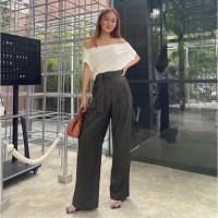 ราคา RBS PANTS กางเกงขายาวเอวสูง ช่วงเอวแต่งเชือกผูก (21743339638)