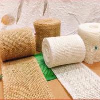 ราคา ริบบิ้นผ้าป่าน ริบบิ้นผ้ากระสอบ มี 2 สี สีธรรมชาติ (สีน้ำตาล) และ สีฟอก (ขาวครีม) สำหรับงานตกแต่ง (2018000982)