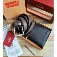 ราคา กระเป๋าสตางค์ Levi’s เซ็ตเข็มขัดหนังแท้ ของแท้ 100% ลด 50-70% (7036365784)