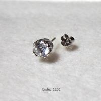 ราคา ต่างหูผู้ชาย เพชรเม็ดเดี่ยว CZ 9 มิล (ข้างเดียว) (ทอง/เงิน) (2424877144)