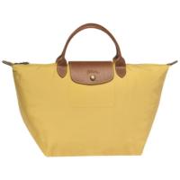 ราคา กระเป๋า Longchamp Le Pliage Size M หูสั้น สีเหลือง (Curry) (1196628788)