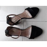 ราคา รองเท้าส้นสูง ปิดส้นรัดข้อ สีดำ size39 (6157804079)