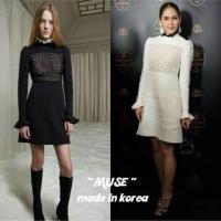 ราคา Dress เดรสแขนยาวสีดำ งานดีมาก ป้ายOne One (193618544)