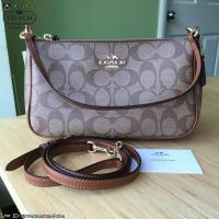 ราคา COACH TOP HANDLE POUCH IN SIGNATURE (71794494)