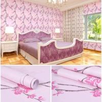 ราคา Wallpaper Decorate วอลเปเปอร์ติดผนัง ลายดอกซากุระ สีชมพู (2034790953)
