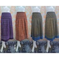 ราคา กระโปรงผ้าไทย ผ้าซิ่นสำเร็จรูปผ้าฝ้ายทรงทวิทด้านหลังใส่สม็อกยางยืด กระโปรงผ้าไทย กระโปรงผ้าฝ้ายสวยๆ (977432791)
