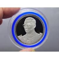 ราคา เหรียญเงินขัดเงา 600 บาท ที่ระลึก 75 พรรษา ในหลวงรัชกาลที่9 พ.ศ.2545 พร้อมกล่องหนังและใบเซอร์ (9912356104)