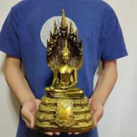 ราคา พระพุทธรูปปางนาคปรก พระนาคปรก สีทองโบราณ (หน้าตัก5นิ้ว สูง30ซม.)บูชาเสริมสิริมงคลอำนาจบารมีเมตตามหานิยม (15623024987)