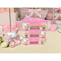 ราคา ลิ้นชักจัดระเบียบสีชมพู3ชั้นลิ้นชักคิตตี้สีชมพู (10897037901)