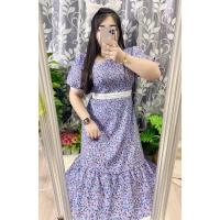 ราคา เสื้อ 2xlสาวอวบ เดรสสาวอวบ เดรสนิรา ลายดอกเจแปน (6180438241)