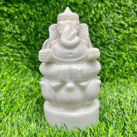 ราคา พระพิฆเนศ แกะสลัก จาก หินขาวพม่า หรือ หินอ่อนพม่า งานแฮนด์เมด ขนาดหน้ากลมกว้าง 3 นิ้ว (23742454820)