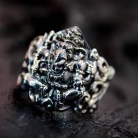 ราคา แหวนเงินแท้ แหวนพระพิฆเนศ ด้านข้างกราฟฟิก Sterling Silver 925 NSRG2672 (14725571235)