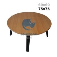 ราคา โต๊ะญี่ปุ่นพับได้ ทรงกลม ขนาด 75x75 มี3ลายให้เลือก sz99 (11941595048)