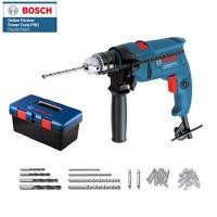 ราคา สว่านไฟฟ้าไร้สาย Bosch ชุดสว่านกระแทก 13 มม. GSB 550 Fisherman Box Set สว่านแบต สว่านไฟฟ้า (7243654887)