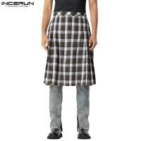 ราคา Incerun กระโปรงพลีท ลายสก๊อต สําหรับผู้ชาย (20494308611)