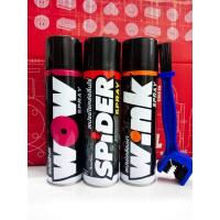 ราคา LUBE71 เซ็ต 4 ชิ้น ล้างโซ่ หล่อลื่นโซ่ เคลือบเงารถ WOW + SPIDER + WINK + แปรงขัดโซ่ (6669259653)