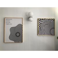 ราคา ภาพ Nordic ขาวดำ กรอบสีทอง ขนาด 50x50 cmและ 70x50 cm (15225164754)