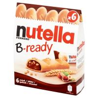 ราคา [พร้อมส่ง]Nutella Ferrero B-Ready 6P นูเทลล่า เฟอร์เรโร่ บีเรดดี้ เวเฟอร์สอดไส้ช็อกโกแลตฮาเซลนัท (22918919925)