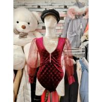 ราคา บอดี้สูทกำมะหยี่ลายแบรนด์ ป้าย NICHA มือ 1 (6726243190)