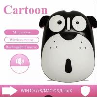 ราคา ชาร์จไร้สายเมาส์ USB Ergonomic Optical คอมพิวเตอร์ Mause น่ารักการ์ตูนสัตว์รูปร่างสุนัขสีชมพู PC สำหรับเด็ก (13233511779)