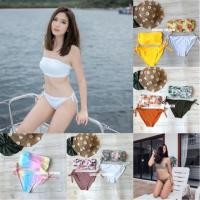 ราคา ชุดว่ายน้ำ minimal(ลายมาใหม่จ้า) ทูพีชแบบเกาะอก กางเกงฟรีไซส์แบบผูก (6081603229)