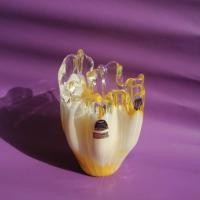 ราคา murano.thing แจกันเป่าแก้วปากหยักไล่ระดับ (4790826616)