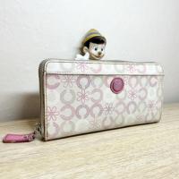ราคา กระเป๋าสตางค์หนังแท้ COACH แท้ 100% ใบยาว มือสอง ญี่ปุ่น (10828596928)