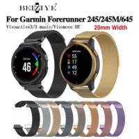 ราคา beiziye 20 มม สายคล้องนาฬิกาข้อมือแสตนเลส สําหรับ garmin vivoactive 3 music vivomove hr venu ขนาด 645 245 (6520153424)