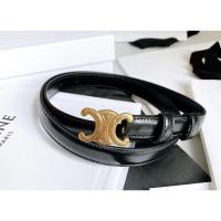 ราคา Celine Belt Black GHW 1.8 cm Size 75 (19837873834)
