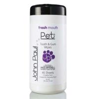ราคา **ส่งฟรี SCG EXPRESS** John Paul Pet Tooth & Gums Wipes แผ่นทำความสะอาดเหงือกและฟันของสุนัข (65812530)