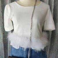 ราคา ส่งฟรี เสื้อสีขาว ชายขนฟรุ้งฟริ้ง​ มือ2 (6433474496)