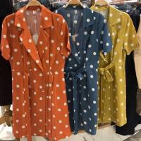 ราคา Polka dot dress สีส้ม size M (2859657131)