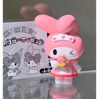 ราคา Pink Maid My Melody Figure Sanrio 2021 Takara Tomy, โมเดลมายเมโลดี้ตั้งโต๊ะใหม่พร้อมใบปิด (12598136800)