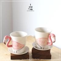 ราคา กระถางฟลามิงโก้ มีหูจับ พร้อมจานรอง [BY ฟลามิงโก้] (11070854192)