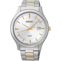 ราคา ลดเพิ่ม 330 ใส่โค้ด INCZ8H3 Seiko Men's Watch Two-Tone Silver/Gold Stainless Strap SUR053 (7741356793)