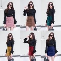ราคา พร้อมส่ง เซท2ชิ้น เสื้อแขนยาว งานผ้ายืดแมงโก้ (658186704)