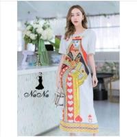 ราคา เดรสตัวยาวลายไพ่หน้า+หลัง (20367288103)