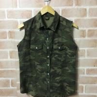 ราคา เสื้อเชิ๊ตแขนกุดลายทหาร (917165449)