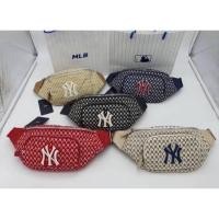 ราคา แบรนด์ NY New York Yankee(เอ็นวาย นิว ยอร์กแยงกี้) NEW YORK YANKEES MONOGRAM WAIST BAG กระเป๋าคาดเอว คาดอก MLB NY (5841813907)