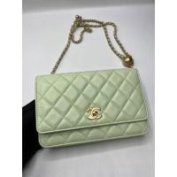 ราคา BU220302313] Chanel / WOC Lambskin GHW Microchip (12286308385)