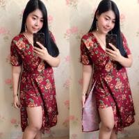 ราคา จั๊มสูท ลายกุหลาบ ก้านแก้ว สาวอวบ (3649102508)