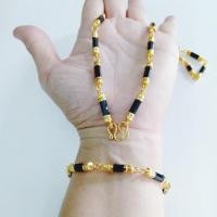 ราคา สร้อยคอ และสร้อยข้อมือนิลแท่งแท้จากเมืองกาญจน์ ชุบทองไมครอน และชุบเงิน (17541238849)